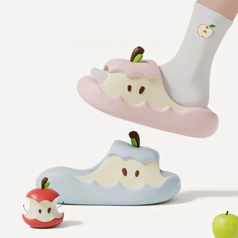 粉蓝鸳鸯苹果拖鞋女夏季网红爆款防滑洗澡用女款凉拖外穿JY