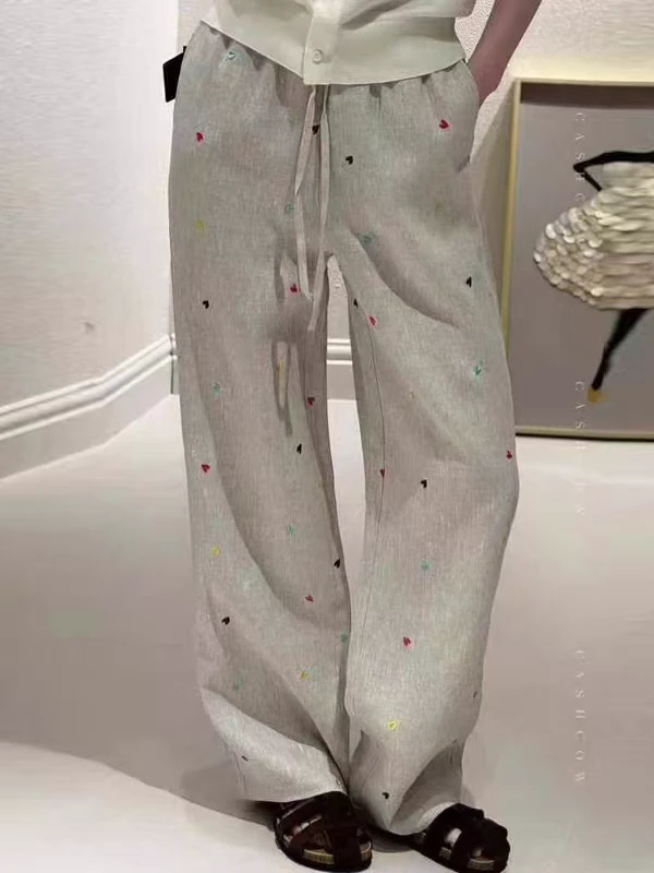 10072女士宽松休闲显瘦2025年夏季新款时尚气质百搭减龄女裤