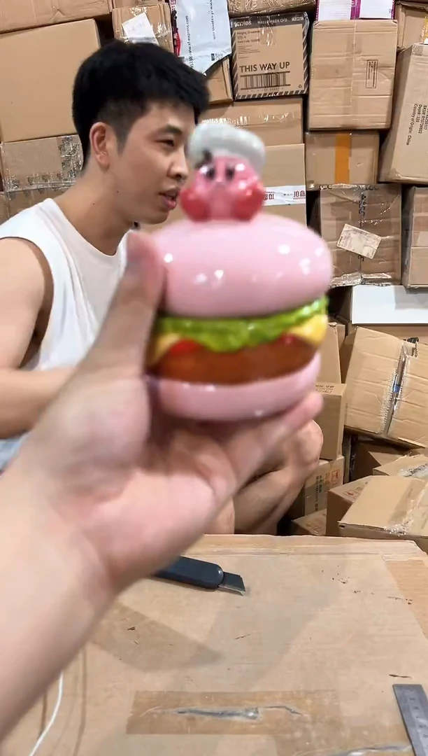 瓷片星之卡比汉堡首饰罐