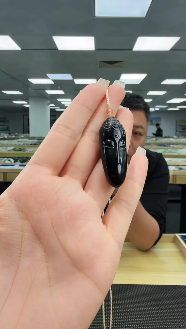 颈饰未镶嵌和田玉佛头吊坠16*44*13