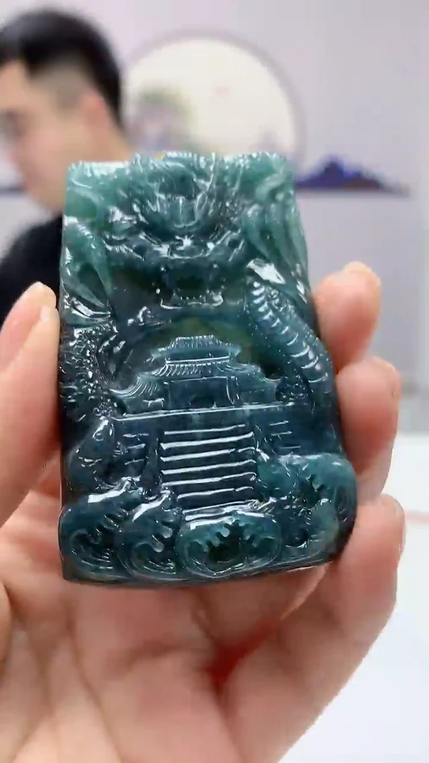 【闪购商品】定制翡翠未镶嵌5153ms-毛货龙牌164