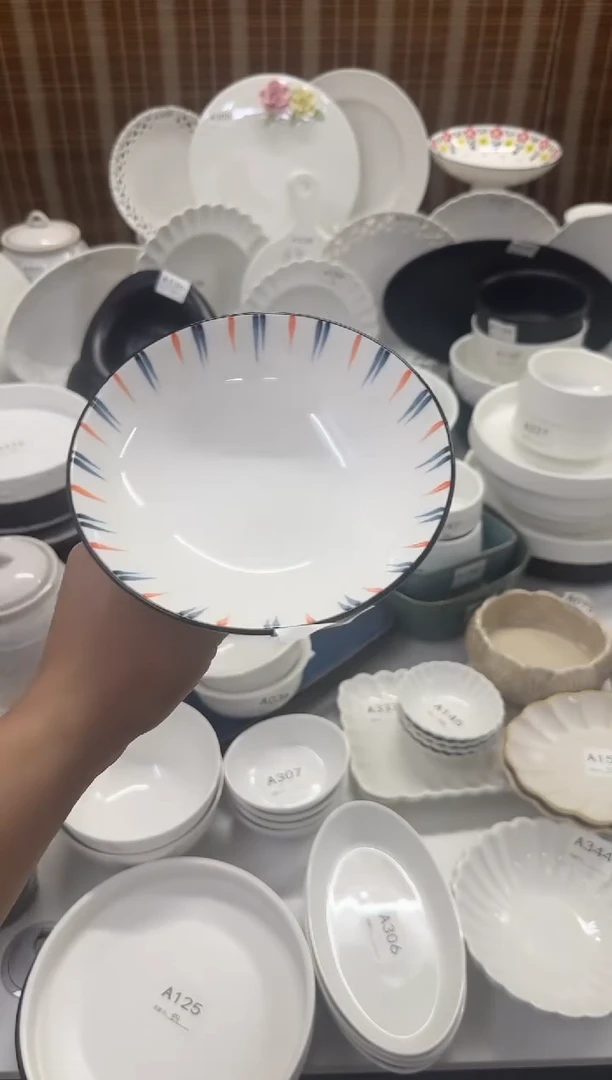 瓷【孤品】6.5寸红蓝条高脚盘