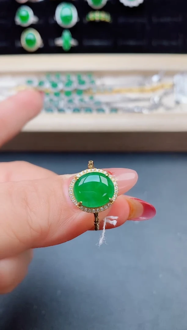 【闪购商品】翡翠戒指银S925镶嵌31232