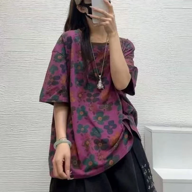 9365新款夏季时尚减龄遮肉休闲短袖T恤