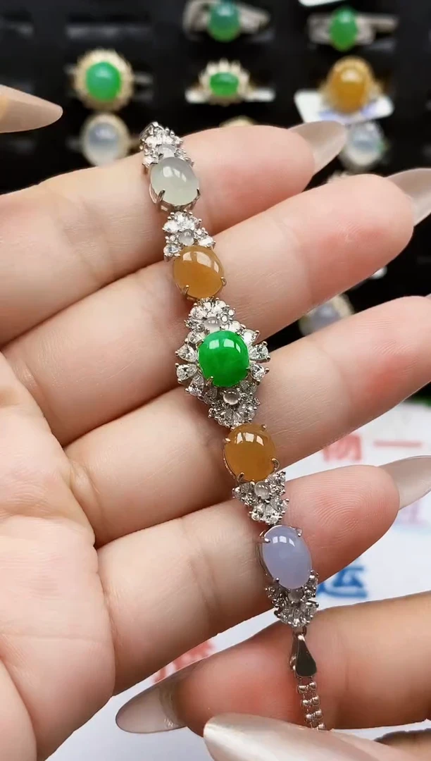 银S925镶嵌戒指翡翠0533