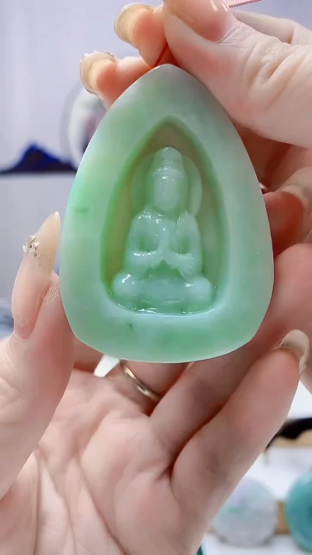 未镶嵌定制翡翠4852DD-毛货挂件7