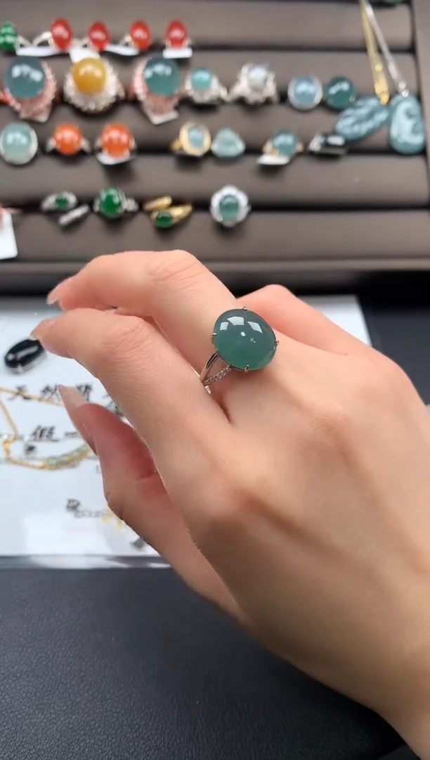 【闪购商品】翡翠戒指银S925镶嵌321312312