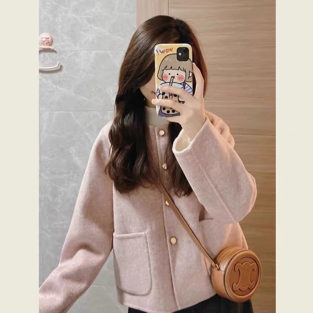 201～400号编码A赫本风毛呢外套女秋冬季韩系小个子高级感呢子外套