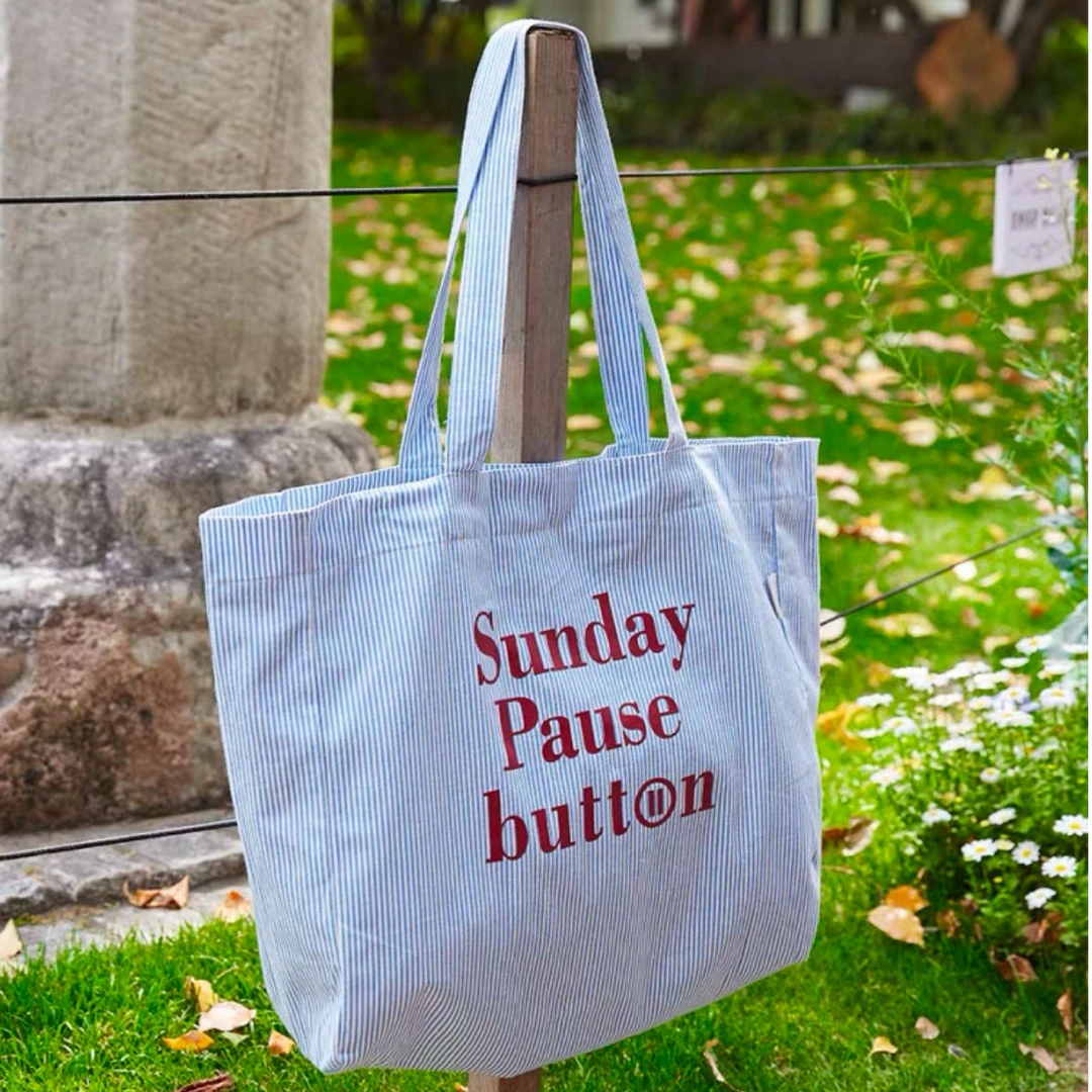 首饰袋 韩系条纹字母帆布包女生大容量百搭单肩包日常通勤时尚