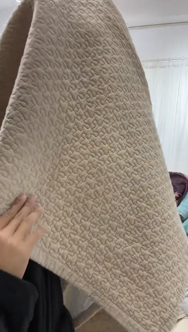 棉110*150纯棉床盖31号微瑕咖色