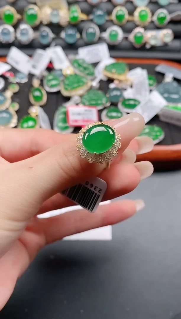 银S925镶嵌戒指翡翠1111