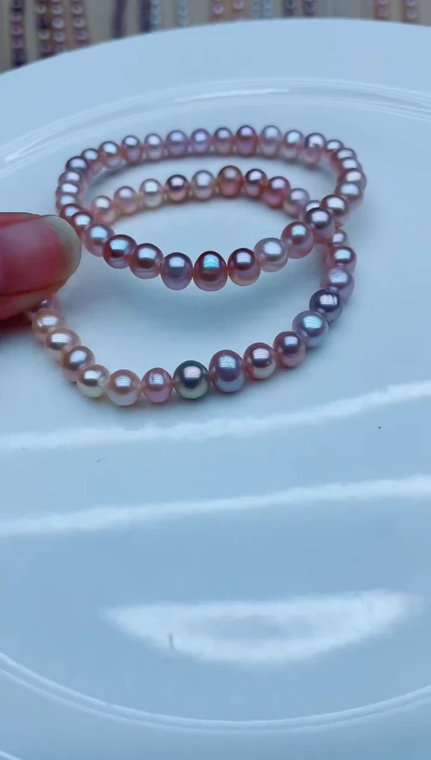 淡水珍珠手链未镶嵌手链多样性发其一