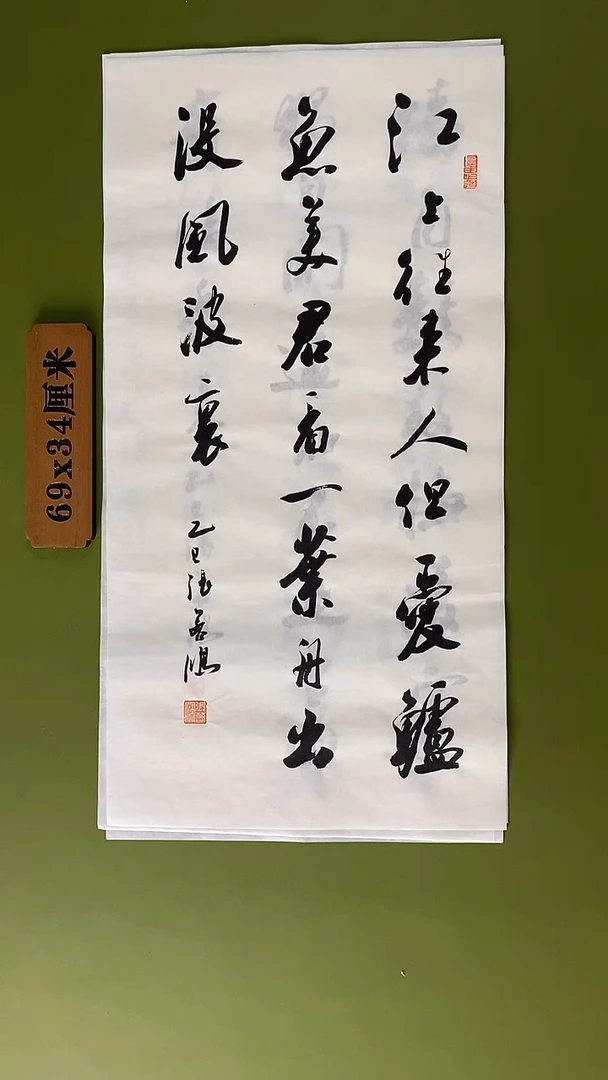 书法书法 张若鸿 尺寸69cm*34cm