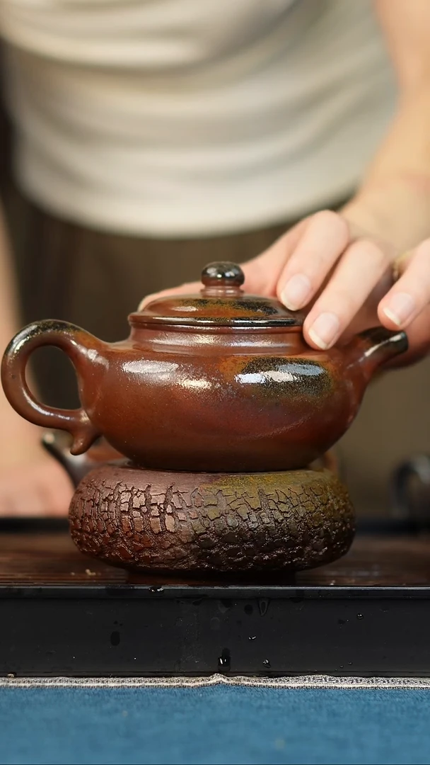 茶壶紫砂柴烧紫砂仿古壶300cc