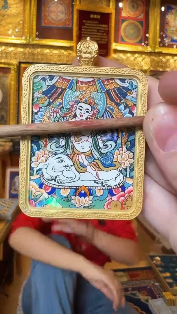 吊坠菩老师-热贡纯手绘唐卡