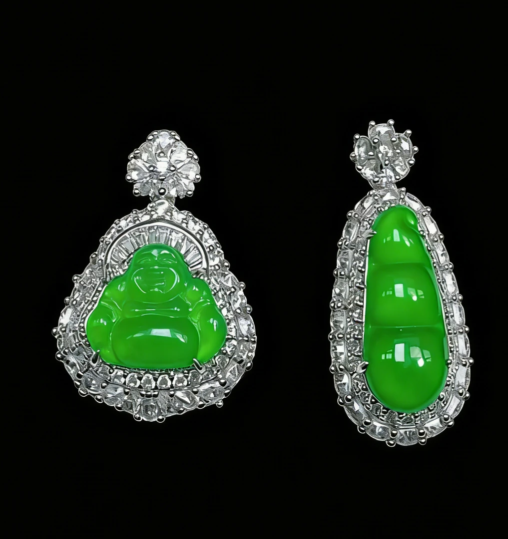 天然A货满阳绿翡翠吊坠C-@@QJCC010401多样性发其一