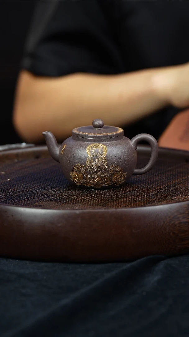 茶壶紫砂无相古莲壶