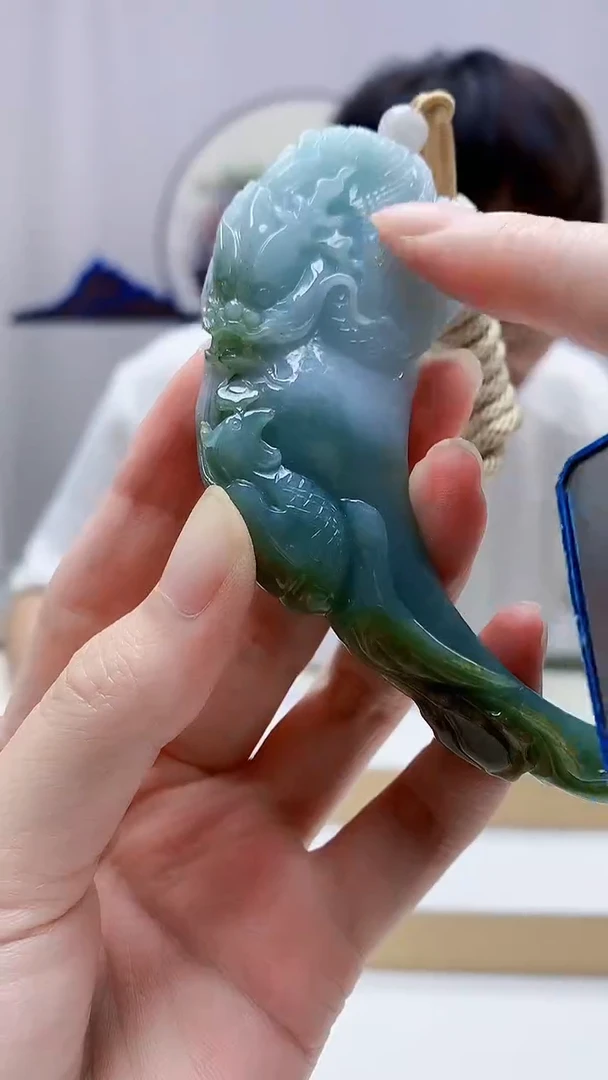 未镶嵌定制翡翠4868zm-毛货挂件龙牙42