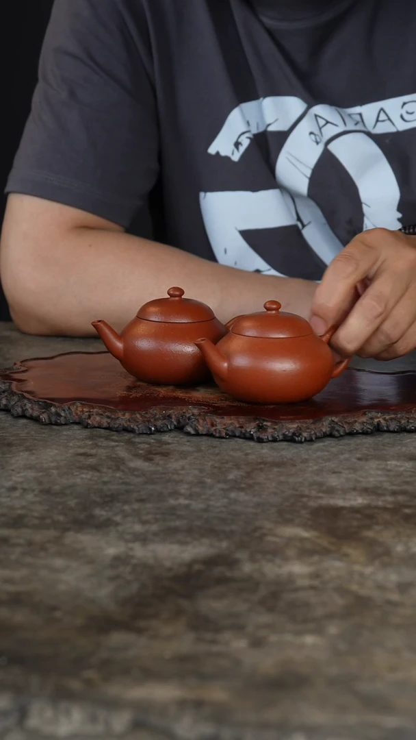 茶壶紫砂我****！老朱泥矮梨