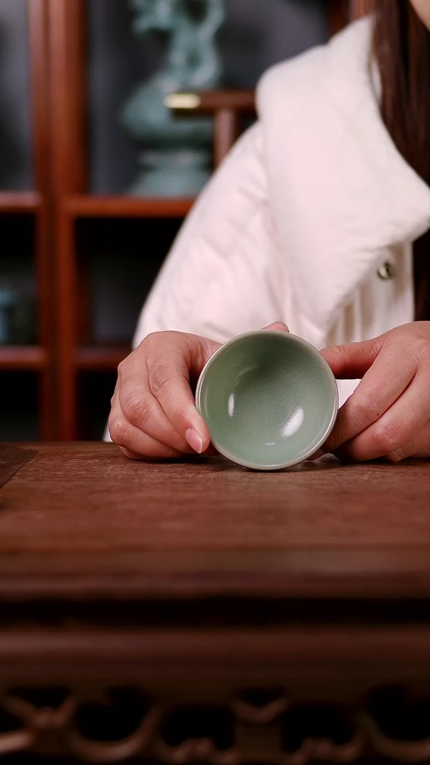 杯子陶青霁汝窑仿古釉