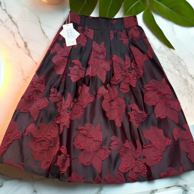 南韩中长半身裙半裙裙子秋冬新款藏肉显气质78长度