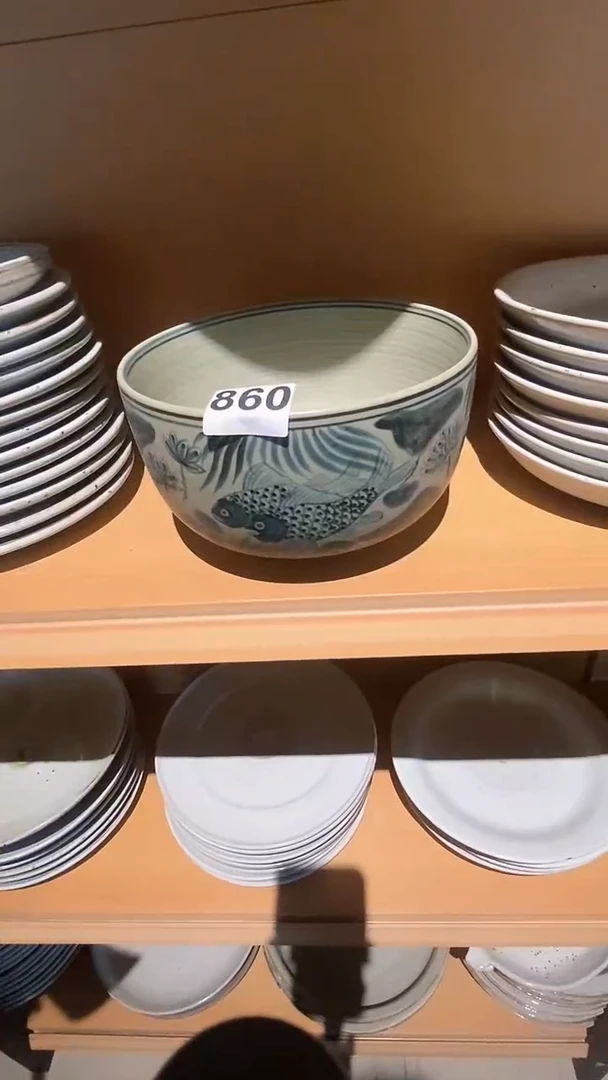 【闪购商品】碗860鱼澡图手绘大碗