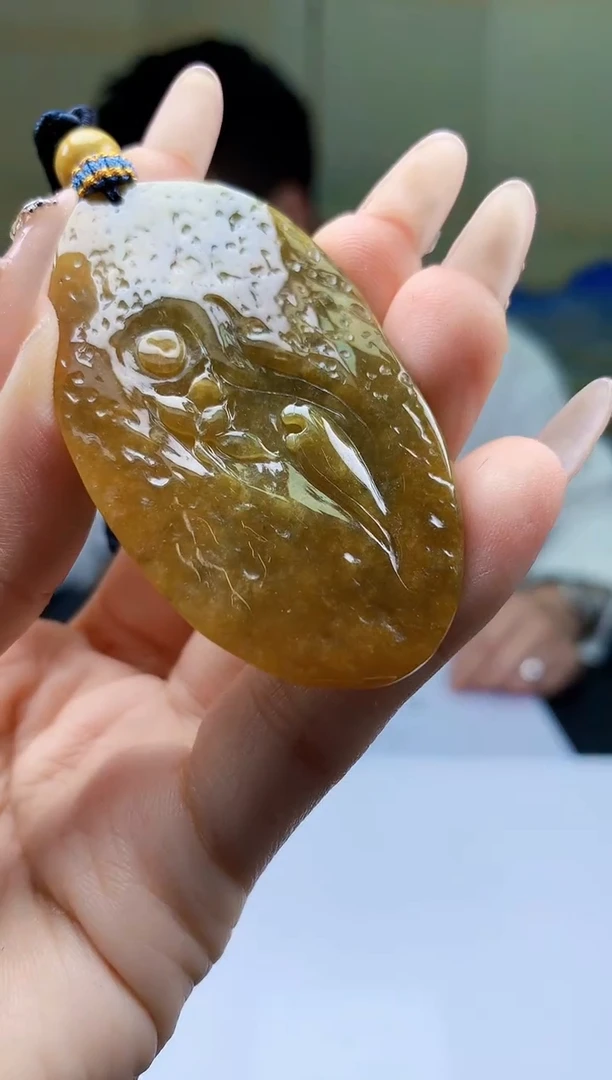 【闪购商品】定制翡翠未镶嵌5028ty-毛货挂件76