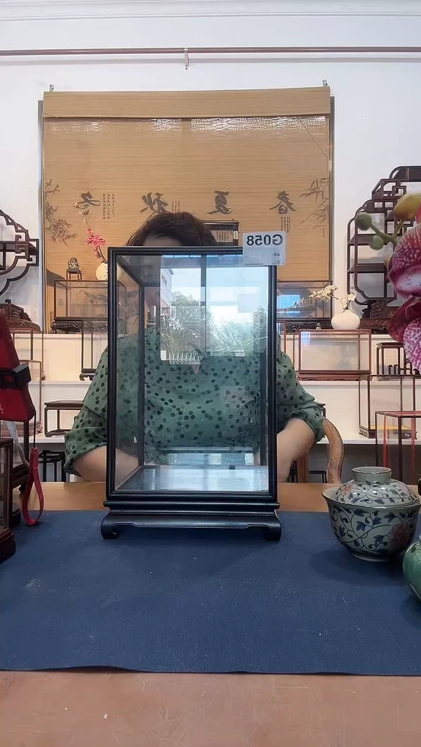 东非黑黄檀（紫光檀）木头款诺*玻璃罩058