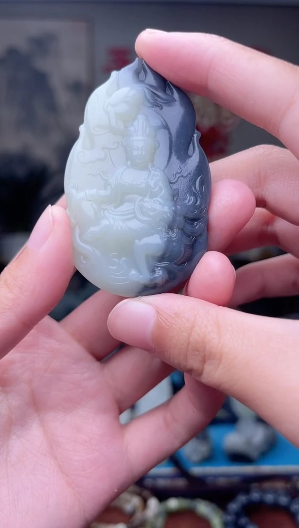 和田玉未镶嵌挂件1