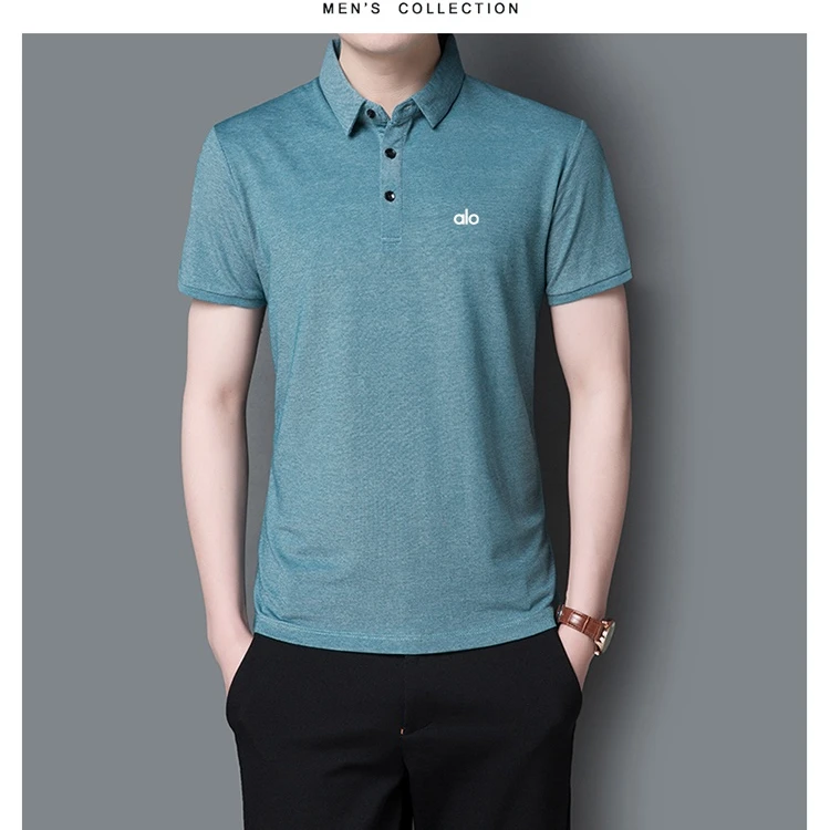 【专柜正品】冰凉透气2025夏季男士纯色休闲商务POLO衫T恤