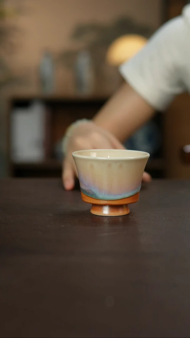 杯景德镇陶瓷杯碗柴烧多人瑕疵