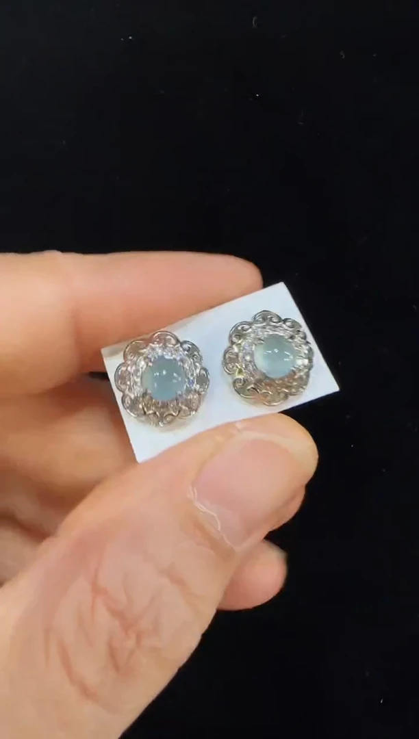 颈饰银S925镶嵌翡翠国风