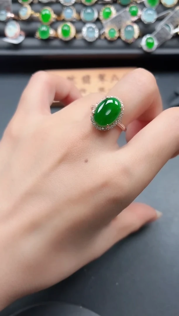 银S925镶嵌戒指翡翠1111