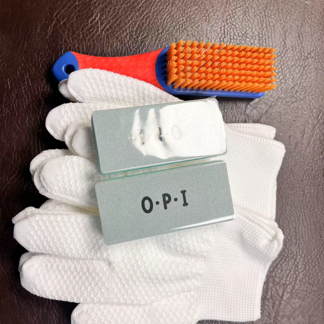 文玩硬纳米刷一把+两个opi抛光版+两副菠萝纹纳米手套