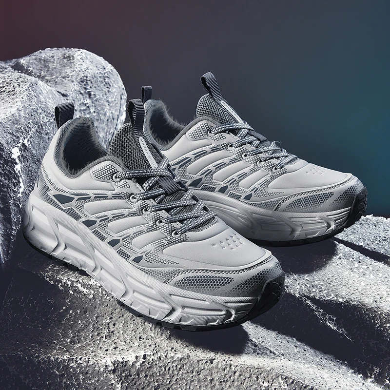 羚羊2.0 75°止滑秋冬新款男女同款加绒休闲户外缓震运动跑步鞋