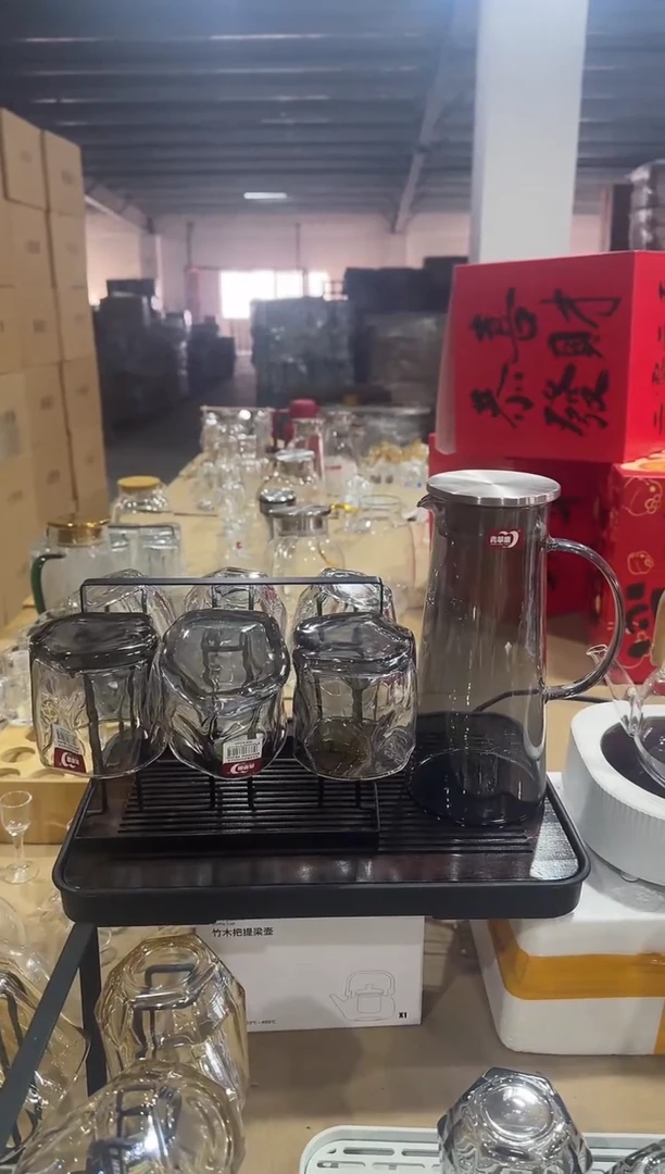 【闪购商品】水晶玻璃无盖款青苹果闪购价妞妞杯6+1+1+1