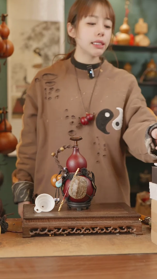 【闪购商品】112号精品天然大漆工艺防渗内胆酒葫芦~