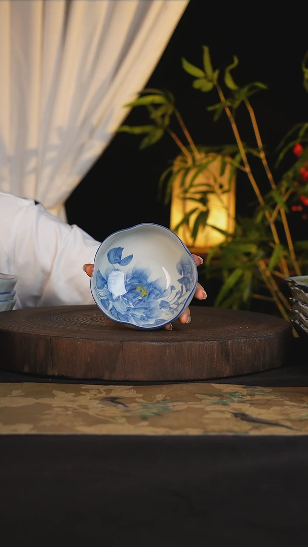 碗景德镇手工手绘高温釉下彩可进蒸箱烤箱微波炉洗碗机