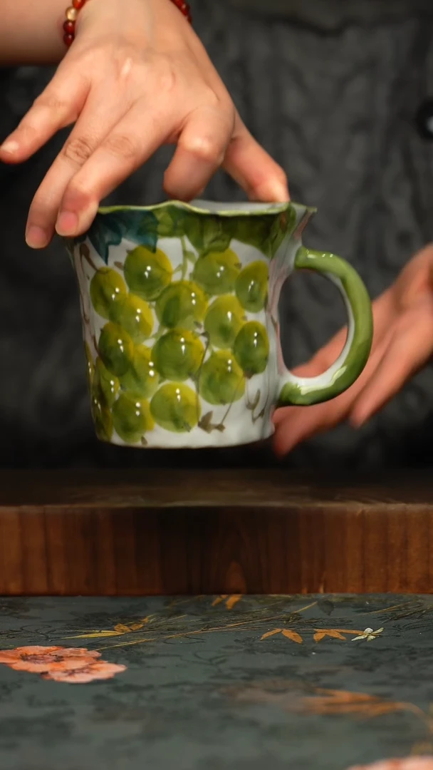 瓷片釉下彩手工手绘同款陶器