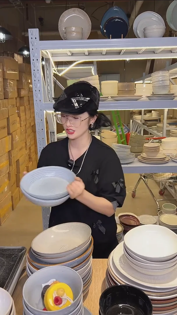 瓷249外贸尾货高温釉下彩陶瓷餐具默认微瑕