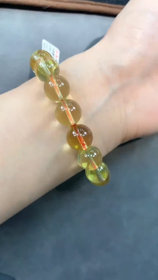 【闪购商品】黄晶手链未镶嵌84号巴西黄水单圈12mm