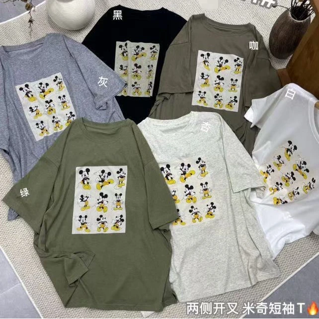 叨叨推荐款#MG#1133#日系两侧开叉米奇短袖(夏季新款) FL