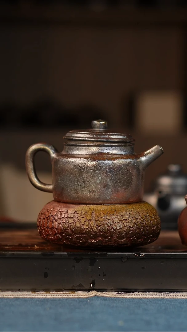 茶壶紫砂柴烧紫砂紫泥德钟
