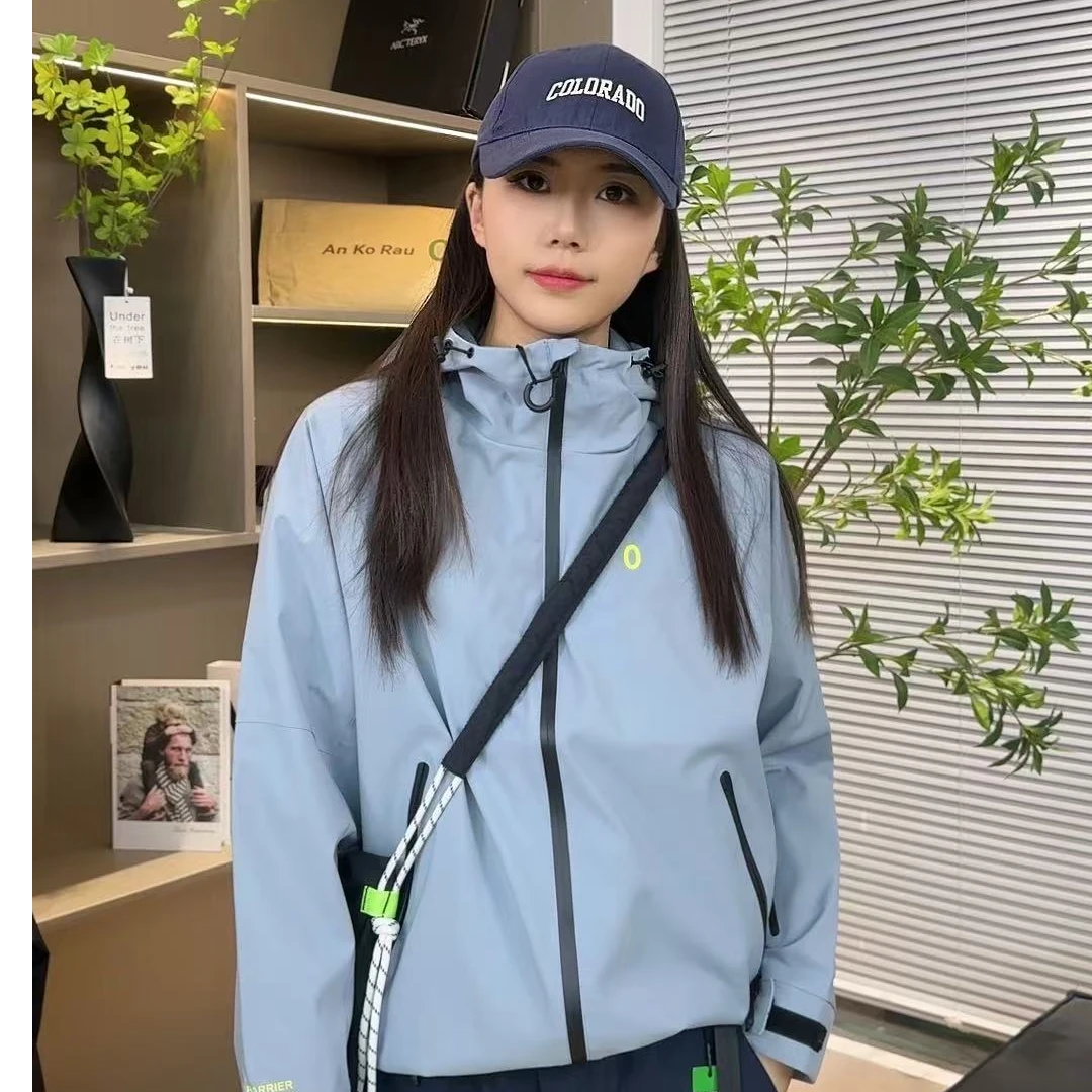 素！多巴胺春秋季新款户外三防休闲百搭夹克冲锋衣外套情侣1071
