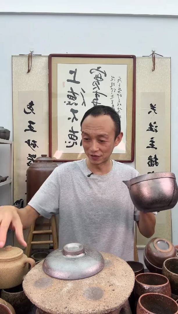 黑色侧把小砂锅非遗