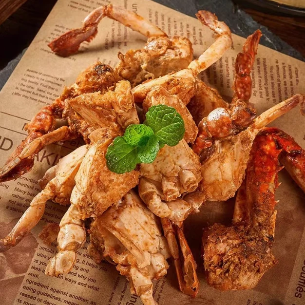 舟山海鲜舟山特产香酥梭子蟹解馋海鲜即食熟食小吃零食 净重1斤