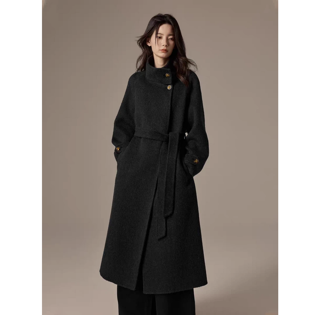 【VAZSLVE/奢品高定】航邦祺立领双面毛呢大衣BQH8628