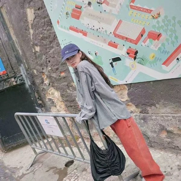 SPELLEDIT 2025秋季新品 复古小方格宽松显瘦衬衫 正品 NO退NO换