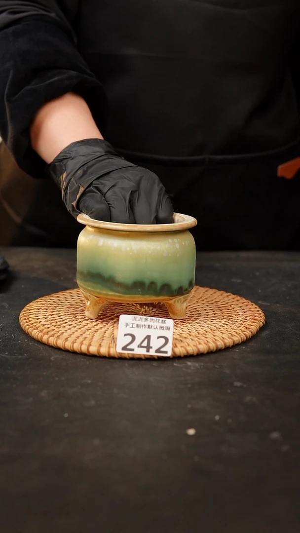 【闪购商品】瓷片242泥泥手工花盆