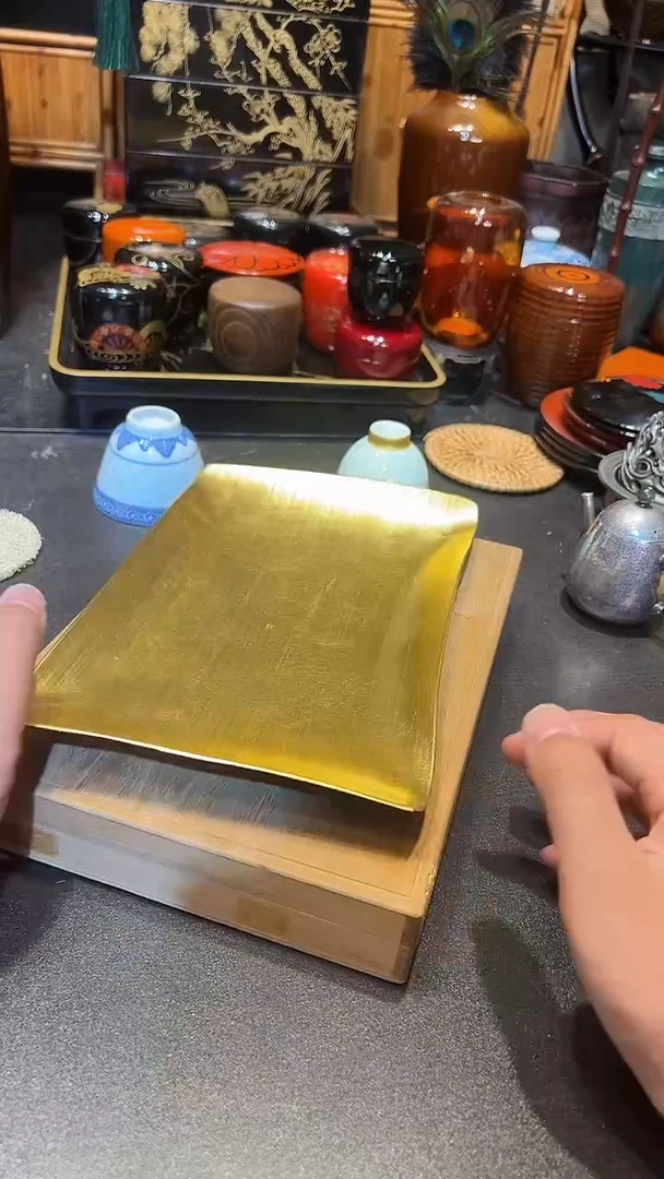 大**人金箔茶盘金箔茶盘